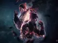 Jin Kazama i Kazuya Mishima w płomieniach, zapowiadający emocjonującą premierę Tekken 8.