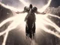Mroczny wojownik w zbroi, otoczony oślepiającym światłem, niczym anioł śmierci. Wyobraź sobie, że to on zapowiada **Diablo 3 crossplay** – epicką bitwę na wszystkich platformach!