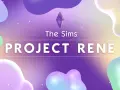 Projekt Rene, czyli przyszłość The Sims 5, zapowiedziany na pastelowym tle z bańkami.