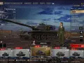 Ekran gry World of Tanks na PS5. Widoczny jest czołg T95E3, statystyki, misje i dostępne pojazdy.
