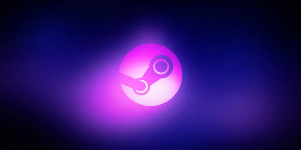 Logo Steam na fioletowym tle. Chcesz wiedzieć, jak sprawdzić ile wydałem na Steam?