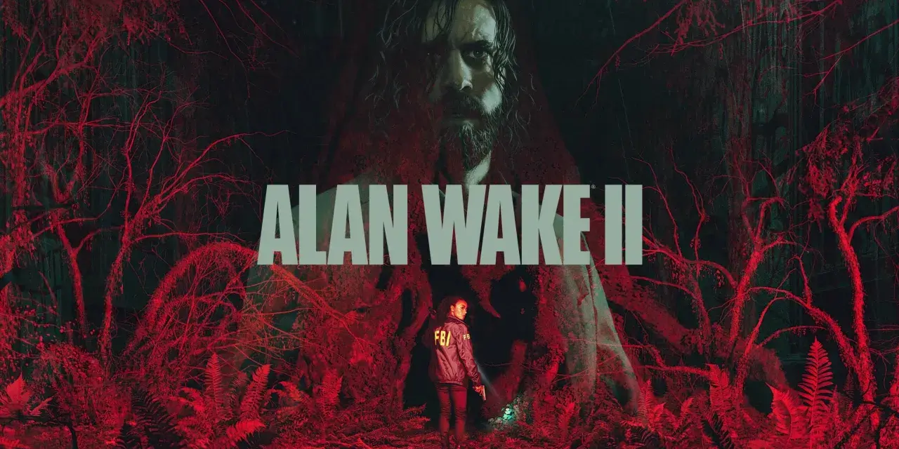 Mroczny las, agentka FBI z latarką i pistoletem, nad nimi Alan Wake. To kluczowe elementy, które pomogą Ci w grze Alan Wake poradnik.