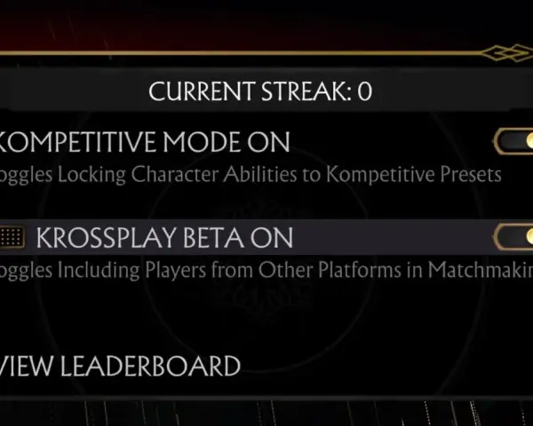 Mortal Kombat 11: Krossplay Beta włączony, umożliwia grę z graczami z innych platform.