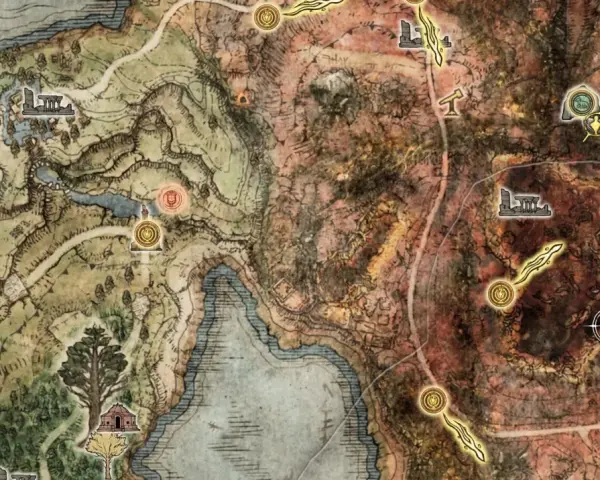 Mapa Elden Ring. Wiele miejsc do odkrycia, ale czy Elden Ring jest trudny? Ta mapa pokazuje, że jest wiele wyzwań.