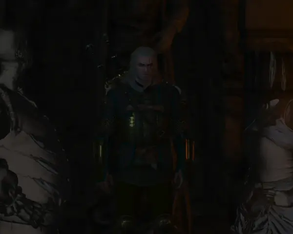 Geralt stoi między dwoma widmami, szukając wiecznego odpoczywania w Wiedźmin 3.