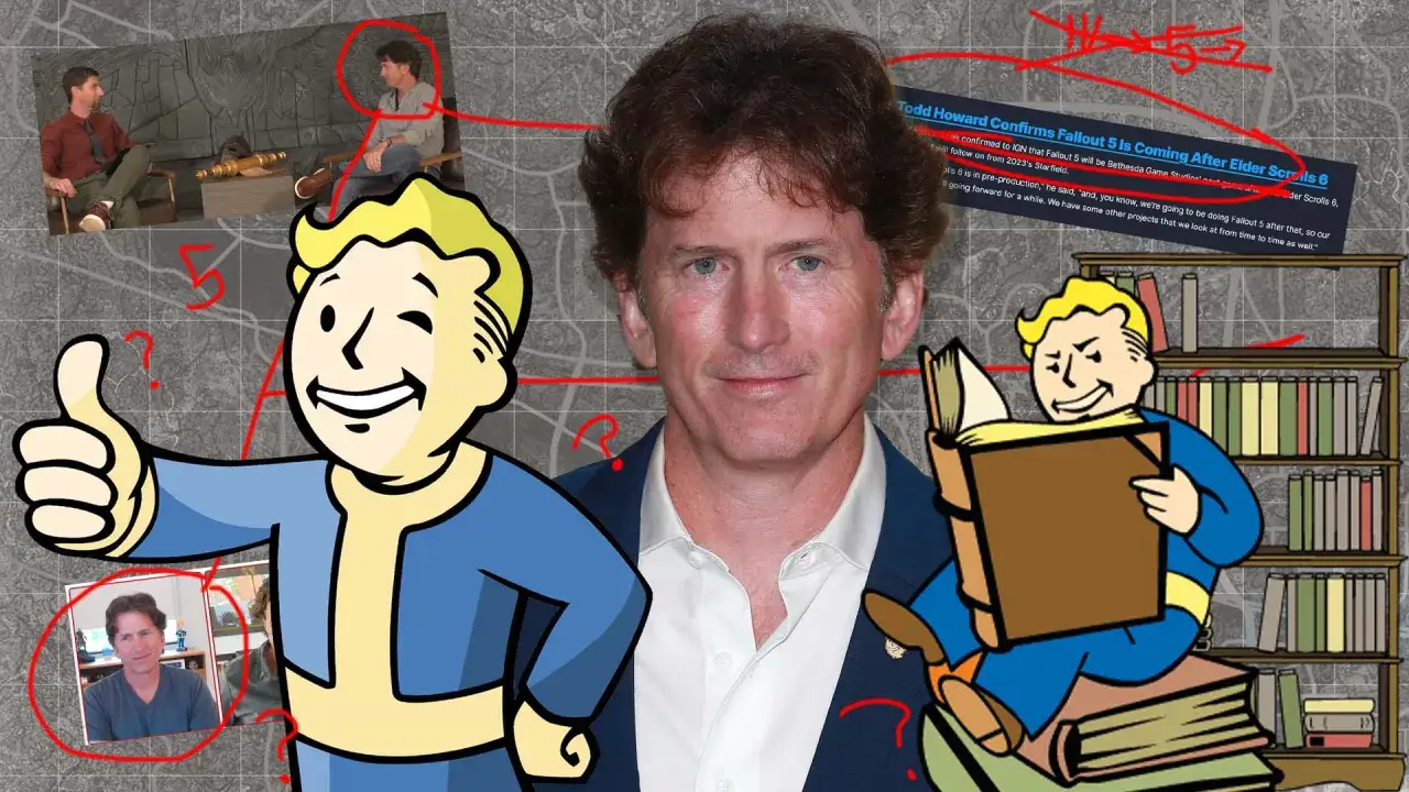 Todd Howard potwierdza, że Fallout 5 powstanie po Elder Scrolls 6. Vault Boy z kciukiem w górę i czytający książkę, sugerują oczekiwanie na nową odsłonę.