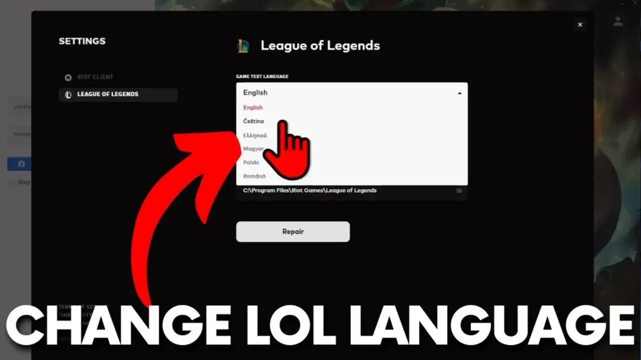 Jak zmienić język w LoLu? W ustawieniach klienta League of Legends wybierz